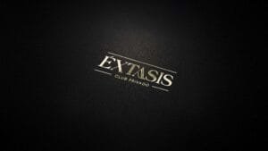 Identidad visual para EXTASIS, un club privado de negocios exclusivo y sofisticado.